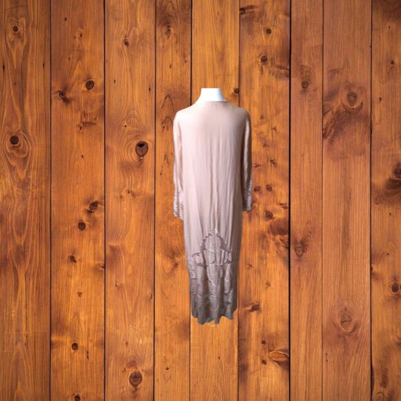 Tiare Hawaii Women's OS Open Front Lacy Duster Cardigan Cover Up Boho Crochet - Picture 9 of 9